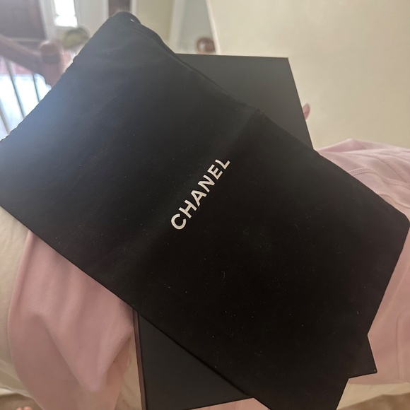 Chanel Black White Cap Toe Leather Ballet Flats - Picture 5 of 5